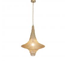 Bethel International AC03C24GD - 1-Light Gold Pendant With A Chain Basket Shade